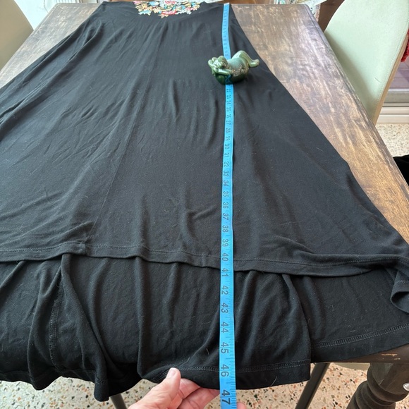 Anthropologie CAITE JULES Black Knit Embroidered Maxi High Low Dress! NEW! Sm - Picture 10 of 11